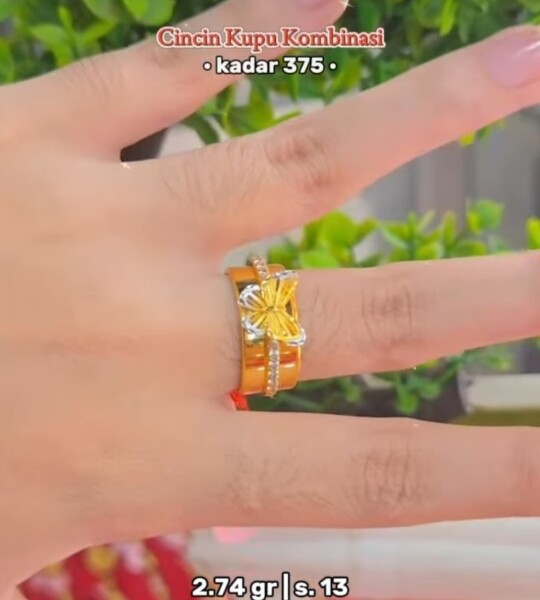 Cincin kupu-kupu kombinasi