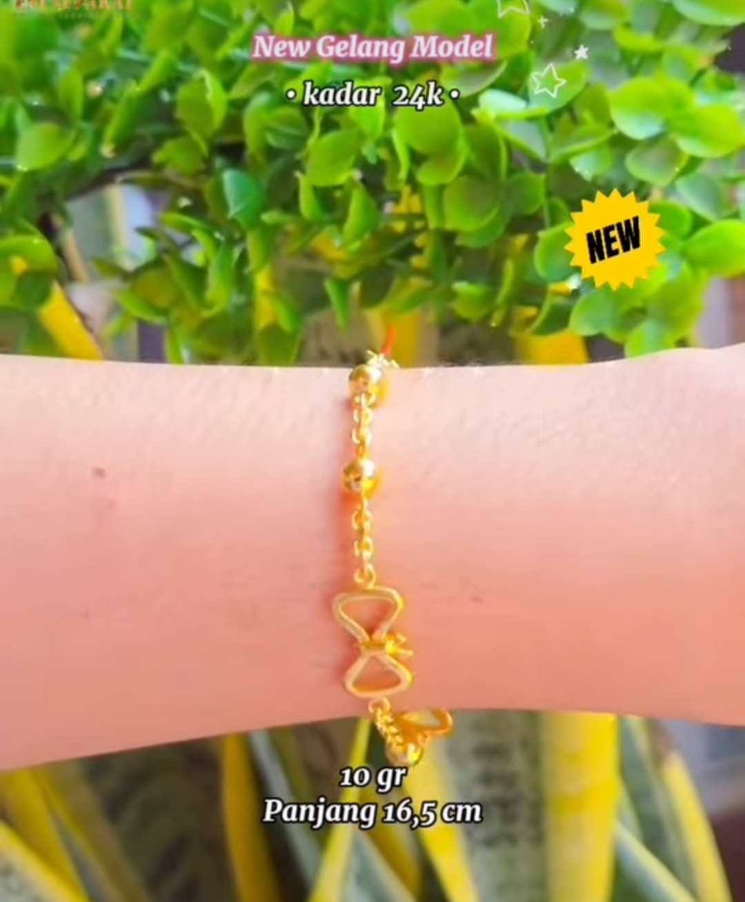 Ribbon Sphere Bracelet 24k