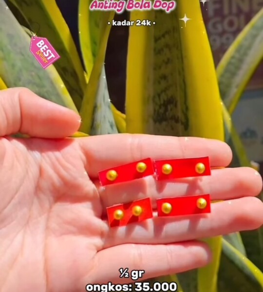 Anting Bola Dop 24k