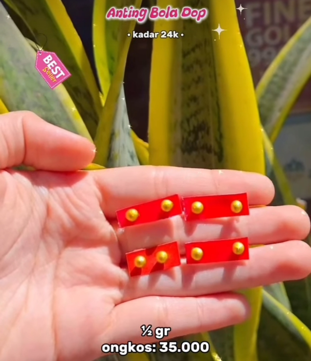 Anting Bola Dop 24k